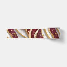 Ruban de satin élégant en marbre burgundy et or pr