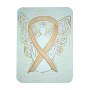 Ruban de sensibilisation à l'or Angel Magnet d'art