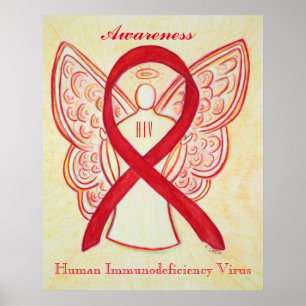 Ruban de sensibilisation au VIH Red Angel Posters