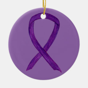 Ruban de sensibilisation au violet Ornements d'art