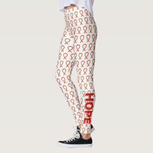 Ruban de sensibilisation rouge et orange Leggings