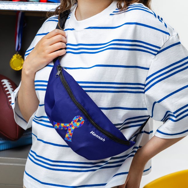 Ruban de sensibilisation sur l'autisme bleu person (Créateur téléchargé)