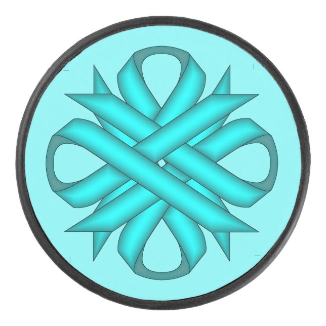 Ruban de trèfle bleu / Turquoise par Kenneth Yonci (Devant)