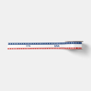 Ruban En Satin 250e anniversaire des États-Unis 1776 2026 Rouge B