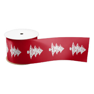 Ruban En Satin 3 larges avancent des vacances rouges de coutume
