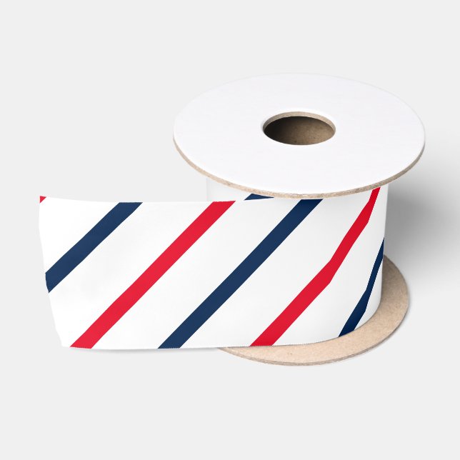 Ruban En Satin 4 juillet rouge blanc rayures bleu patriotique cad (Bobine)
