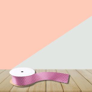 Ruban En Satin 50 et fabuleux 50e anniversaire Chevrons rose et b