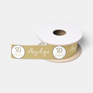 Ruban En Satin 50 et fabuleux 50e anniversaire Nom personnalisé O