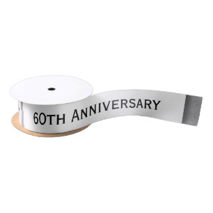 Ruban En Satin 60e anniversaire du Mariage Diamond Z01