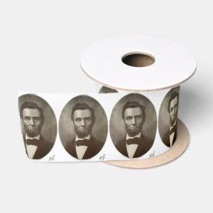 Ruban En Satin Abe Lincoln Président américain Vintage Portrait U