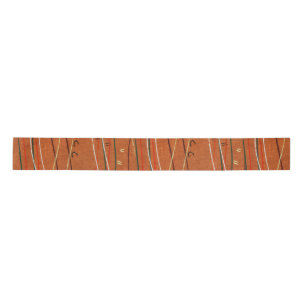 Ruban En Satin Abstrait japonais Wavy Red Stripes
