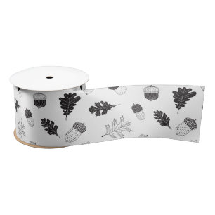 Ruban En Satin Acorns et feuille