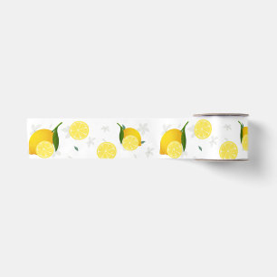 Ruban En Satin Agrumes TROPICALES FRUITS D'ÉTÉ Citron orange tran