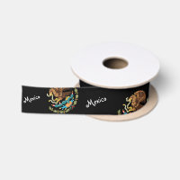 Aigle mexicain sur le noir & Mexique / fête