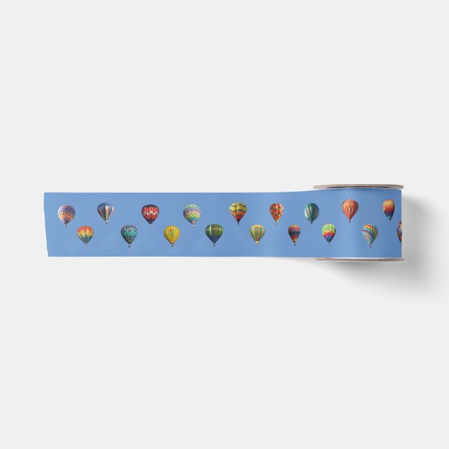 Ruban En Satin Air chaud Ballotte Vague Ciel bleu  (Devant)