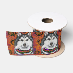 RUBAN EN SATIN ALASKAN MALAMUTE