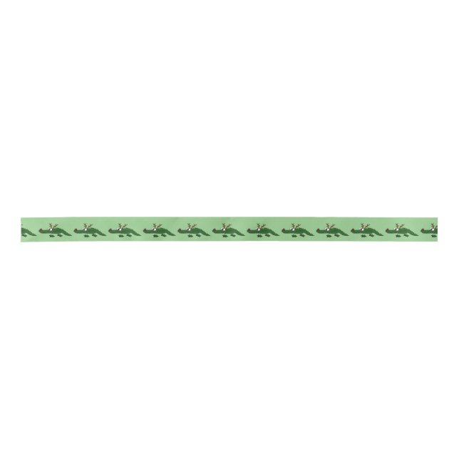 Ruban En Satin Alligator drôle avec Noël d'andouillers de renne (Devant)