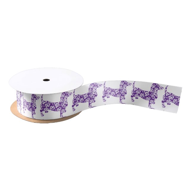 Ruban En Satin Aloha-Doxie-Purple (Bobine)
