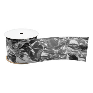 Ruban En Satin Aluminium Foil Design couleur argent
