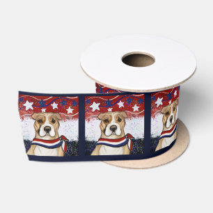 RUBAN EN SATIN AMERICAN STAFFORDSHIRE TERRIER