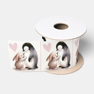 Ruban En Satin Amitié Bunny et Penguin
