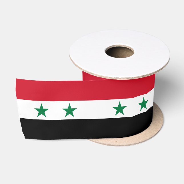 Ruban En Satin Ancien drapeau de Syrie (Bobine)