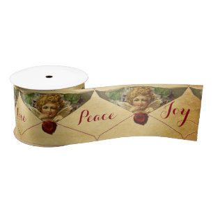Ruban En Satin ANGEL HEART RED WAX SEAL PARCHMENT Aimer Paix Joie