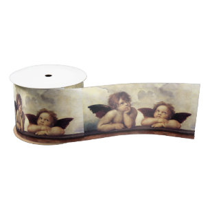 Ruban En Satin ANGES / Cherubs ailés, Nuages Raffaello Sanzio