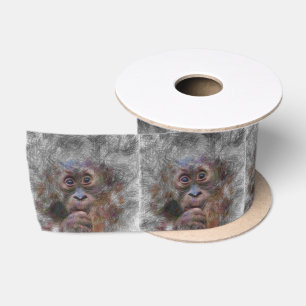 Ruban En Satin animal artistique orang bébé