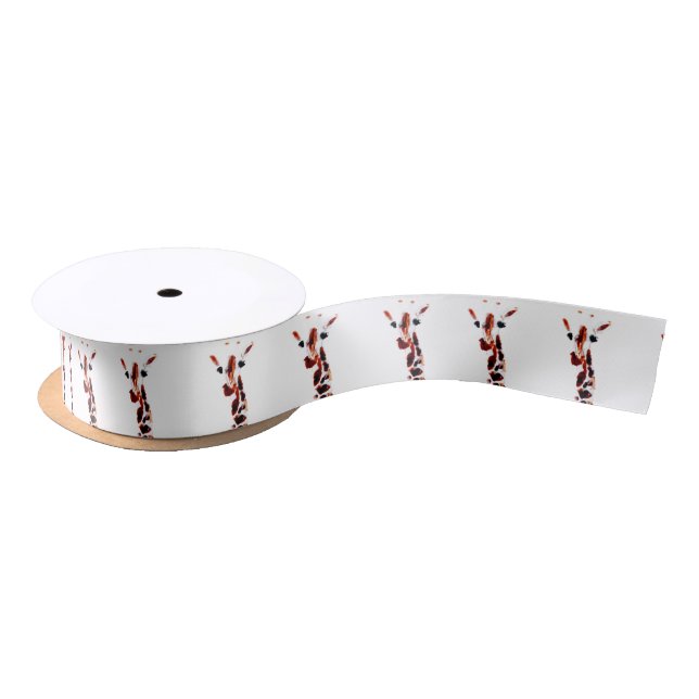 Ruban En Satin Animal sauvage d'art de girafe (Bobine)