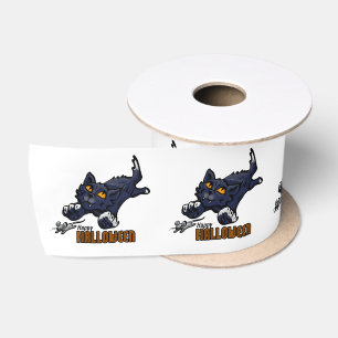 Ruban En Satin Animaux éffrayants Chat et souris