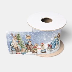 Ruban En Satin Animaux forestiers des bois