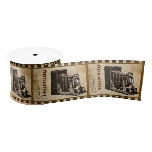 Ruban En Satin Appareil-photo vintage (Bobine)