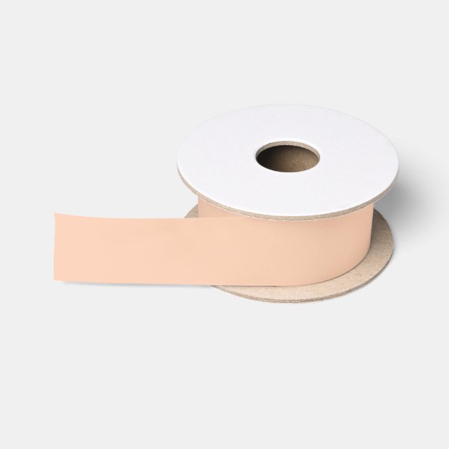 Ruban En Satin  Apricot (couleur solide) 	 (Bobine)
