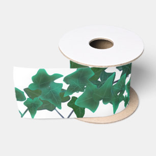 Ruban En Satin Aquarelle classique Vert Anglais Ivy