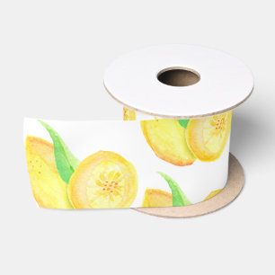 Ruban En Satin Aquarelle de citron de Boho