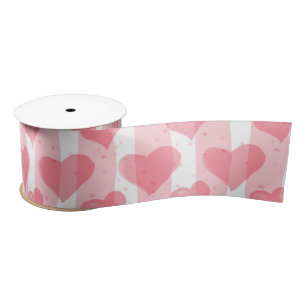 Ruban En Satin Aquarelle de Saint Valentin coeurs enveloppant pap