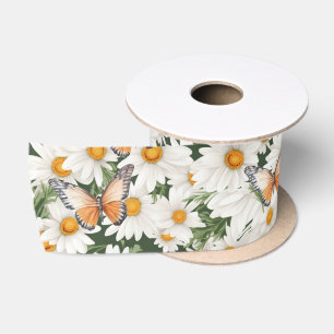 Ruban En Satin Aquarelle et papillons