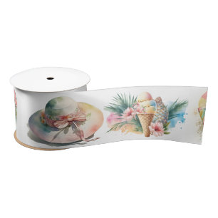 Ruban En Satin Aquarelle Été Amusement Stups