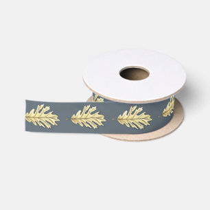 Ruban En Satin Aquarelle feuille chêne