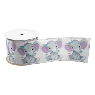 Ruban En Satin Arachide Eléphant Satin Ribbon Spool Purple Turquo