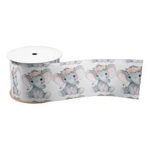 Ruban En Satin Arachide Eléphant Satin Ribbon Spool Roses roses r