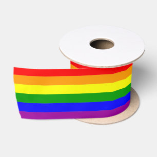 Ruban En Satin Arc en ciel LGBTQIA+ Pride drapeau