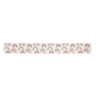 Ruban En Satin Arc-en-ciel rose beige