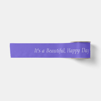 Ruban En Satin Ardoise bleue 6A5ACD - Message personnalisé ou vid