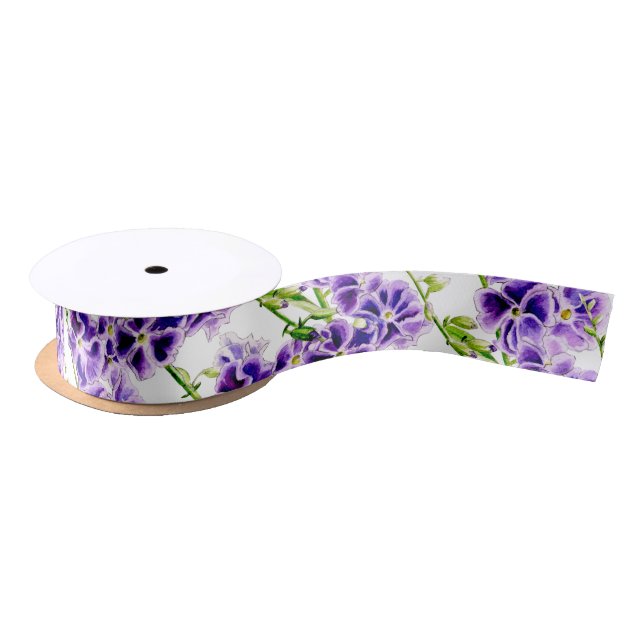 Ruban En Satin Ardoise de fleurs de ciel violet duranta (Bobine)