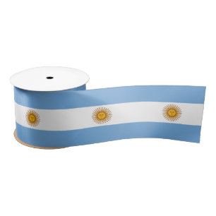 Ruban En Satin Argentine Drapeau et Argentine Voyage, vacances/sp
