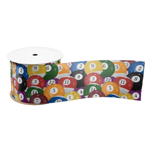 Ruban En Satin Arrière - plan Billiard Balls (Bobine)