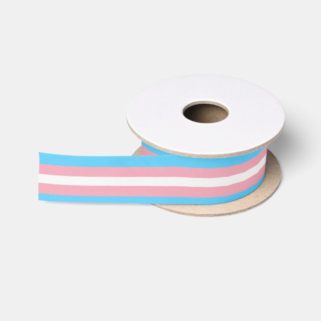 Ruban En Satin Arrière - plan de couleur Transgenre Pride (Bobine)