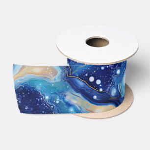 Ruban En Satin Art abstrait de galaxie céleste en tourbillons de 